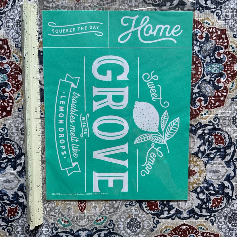 Chalk Couture Transfer-Sweet Lemon Grove